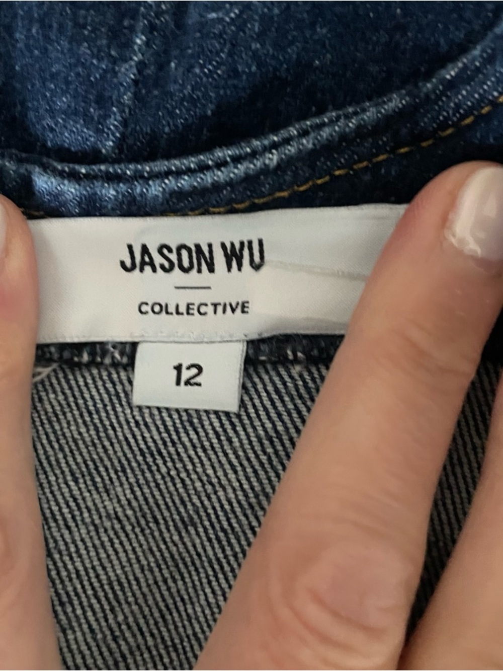 Jason Wu Dark Blue Denim Midi Dress - Picture 6 of 8